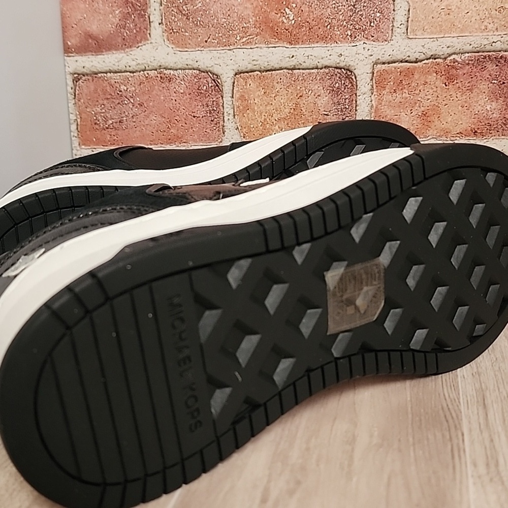 Michael Kors Black Lexi Embellished Mixed-Media Sneaker Women's 8.5 NIB - Picture 9 of 16